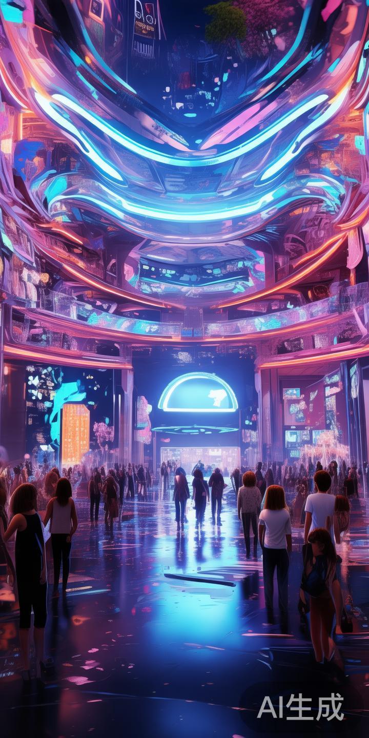 智能化互动游戏
利用人工智能技术，部分区域引入互